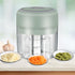 Mini Electric Food Processor and Garlic Chopper - 250ML, USB Charging, 3 Blades for Chopping Vegetables, Garlic, Meat