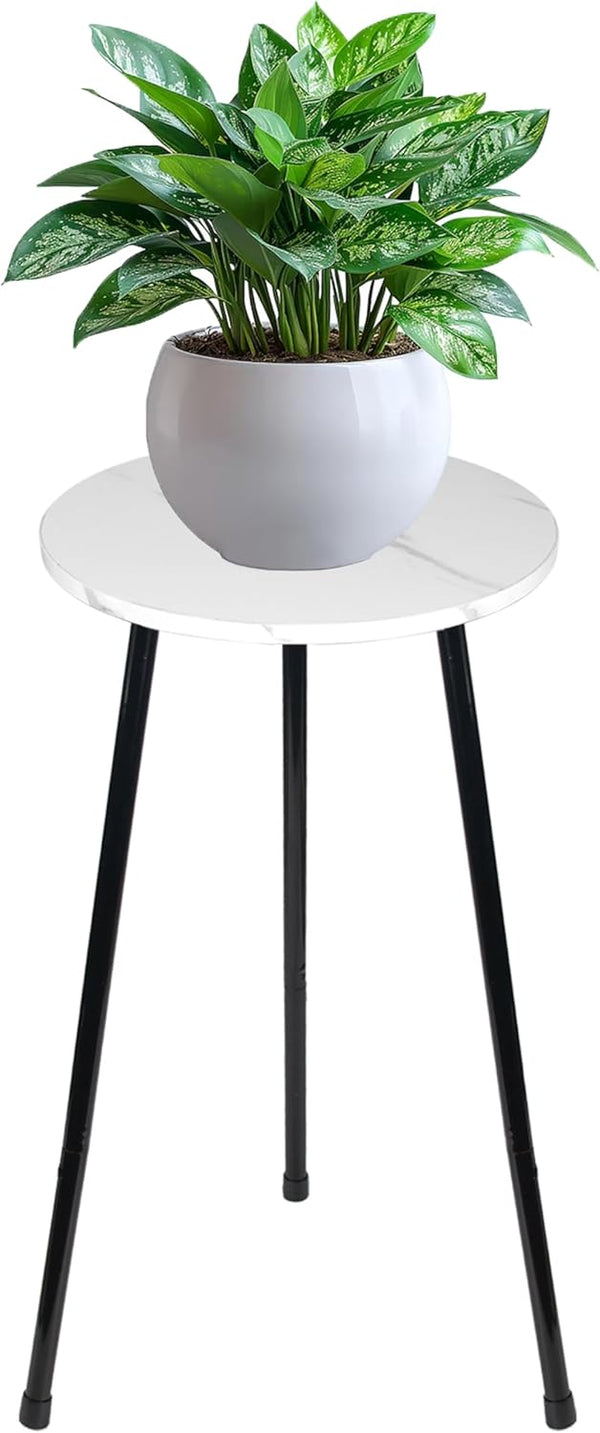 ARTORA Indoor Plant Stand, Mid Century Wood Plant Stool Adjustable White Corner Tall