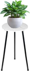 ARTORA Indoor Plant Stand, Mid Century Wood Plant Stool Adjustable White Corner Tall