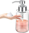 BabyElf Clear Glass Foaming Soap Dispenser - Rust-Proof Stainless Steel Pump for Bathroom & Kitchen