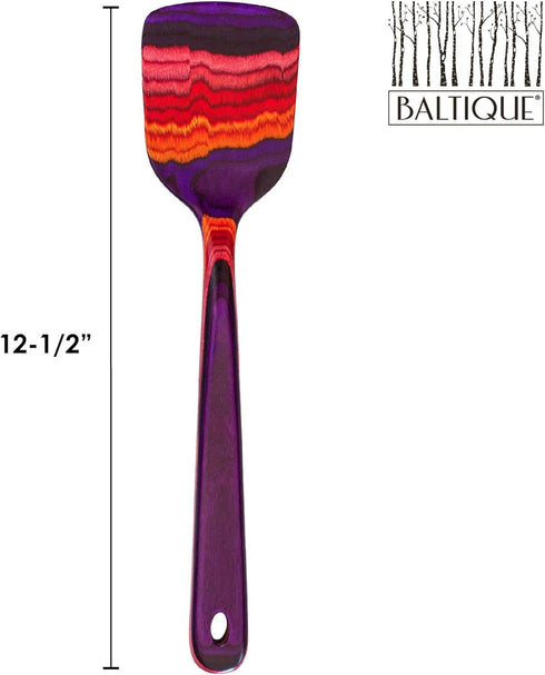 Baltique Waikiki Collection 12-1/2" Wooden Spatula, Safe for Nonstick Cookware