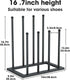 4 (Black-4 Urban Deco Free Standing Shoe Racks, Boot Organizer for Tall Boots, Black Metal Boot Rack Fit for Pairs