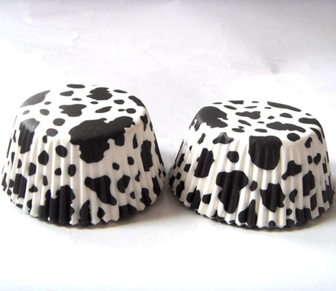 Cow Animal Paper Muffin Cupcake Liners, 100 pcs Birthday Baking Cups Holders, Standard Size 2x1.25inch