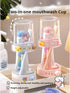 POMN Kids Toothbrushes Holder with Cute Cup, with Kawaii Badge Sticker, Electric Toothbrush Holder for Kids Toddler