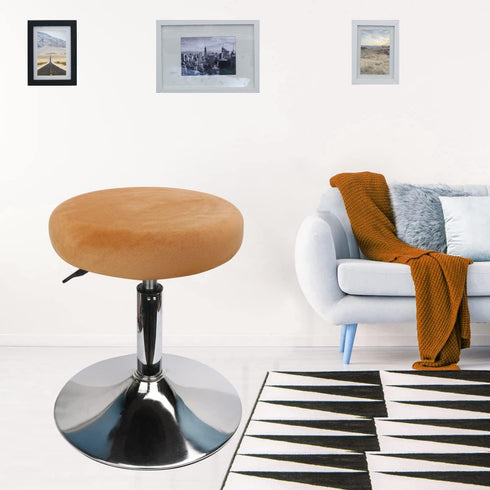 12-16 inch/30-40cm (2, Velvet Round Stool Cover Round Seat Covers for Bar Stools, Luxurious Fabric Stretchable Wrinkle