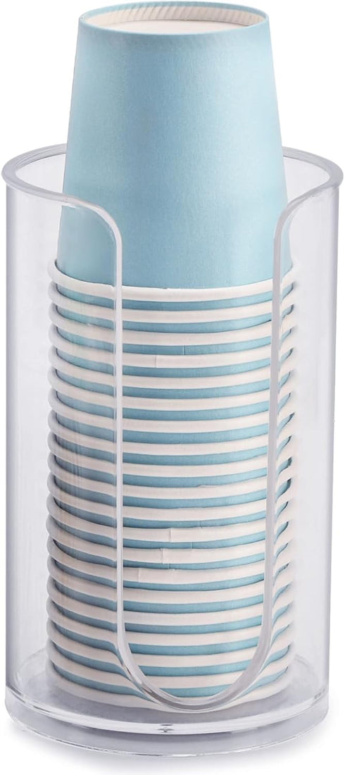 LoveBB Bathroom Cup Dispenser, Clear 3oz-5oz Small Disposable Paper Cups Holder for Bathroom Vanity