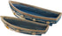 Konjouror Wooden Boat Tray Display, 2 Pack Blue Boat Model Decoration, Nautical Beach