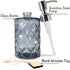 JASAI Diamond Design Glass Soap Dispenser, 12 Ounce Kitchen Soap Dispenser with Stainless Steel Pump (Grey)