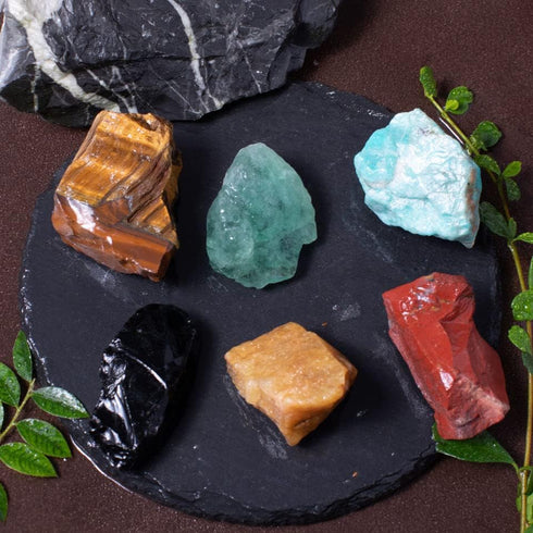 1 lb Bulk Assorted Stones - Large 1" Natural Raw Stones Crystal for Tumbling, Decoration, Polishing