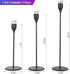 Set of 3 Black Candlestick Holders – Decorative Taper Candle Holders for Home Decor, Wedding, Dining, and Party
