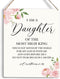 YCYD Inspirational Wall Art Daughter Gifts I Am A Daughter of The Most