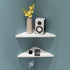 evron Corner Mounting Shelf Set of 2 - Easy to Install Floating Wall Shelves with Wood Grain Finish