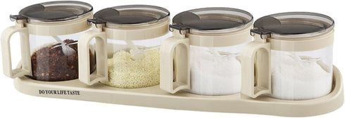 TENTA TENTA KITCHEN Gourmet Seasoning Box with Serving Spoons, Spice Jar Set