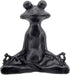 Bellaa 23101 Frog Statue - Meditation Lotus Pose Yoga Zen Buddha Outdoor Garden Decor, 6 Inch