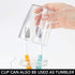Countertop mDesign Modern Plastic Bathroom Vanity Toothpaste & Toothbrush Holder Stand with Rinsing Cup/Cover - Dental