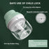 Electric Garlic Chopper Mini, Garlic Masher Crusher, Food Processor Small with Peeler and Spoon (100ML/3.3FL OZ, Green)
