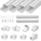 VEVOR Mini Split Line Set Cover, 3-inch W 17.6Ft L, PVC Decorative Pipe Line Cover for Air Conditioner