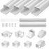 VEVOR Mini Split Line Set Cover, 3-inch W 17.6Ft L, PVC Decorative Pipe Line Cover for Air Conditioner