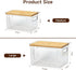 2-Pack Trash Bag Holder,Trash Bag Dispenser with Bamboo Lid, Stackable Acrylic Garbage Bag Dispenser for Under Sink Use