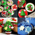 Set of 4 Christmas Fondant Molds - Xmas Cake Cupcake Decoration Silicone Chocolate Candy Mold, Christmas Decor