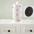 White Paper Towel Holder, Standing Countertop Roll Holder for Kitchen, Convenient Paper Towel Storage