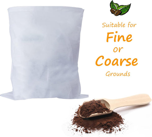 50 Pack Cold Brew Coffee Filters, 20" X 20" Commercial Filter Bags for Brewing Up to 5 LBS Coffee