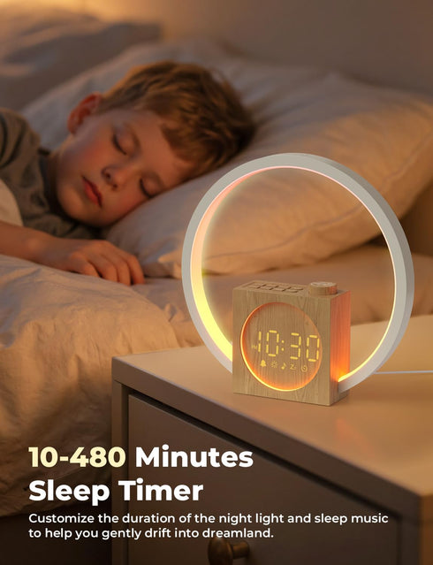 30 LIORQUE Sunrise Alarm Clock, Wake up Light with White Noise for Heavy Sleepers, Adjustable Sleep Timer