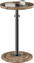 LAKEMID Small Round Side Table,Small Drink Tables,Height Adjustable Round End Table,Cocktail Table