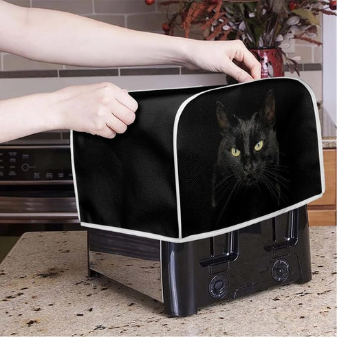 3D Black Cat Toaster Cover, Cute Kitten Design, Aesthetic Animals Art Universal Size for Microwave Toaster Oven