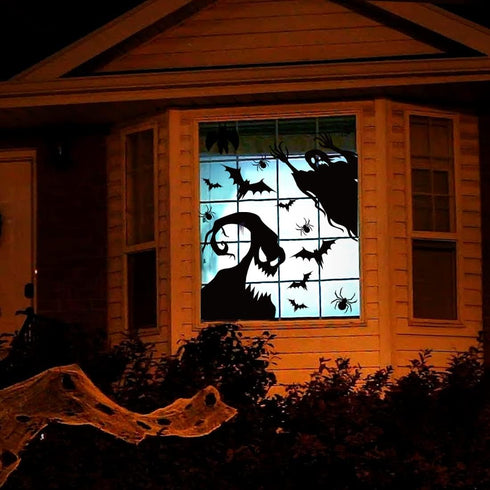Large Halloween Window Clings Stickers - Halloween Decorations for Windows Glass Walls