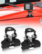 Led Hood Light Mounts - Universal Light Bar Mounting Brackets, Black Stainless Steel Clamp