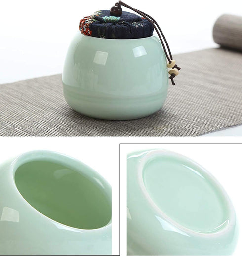 Hoobar Set Set Ceramic Kungfu Tea Travel Tea with Portable Teapot/Teacups/Tea Canister/Tea Tray and Travel Bag,Suitable