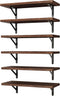YGEOMER Brown Floating Shelves for Wall, 16.5 Inch Farmhouse Wall Shelves for