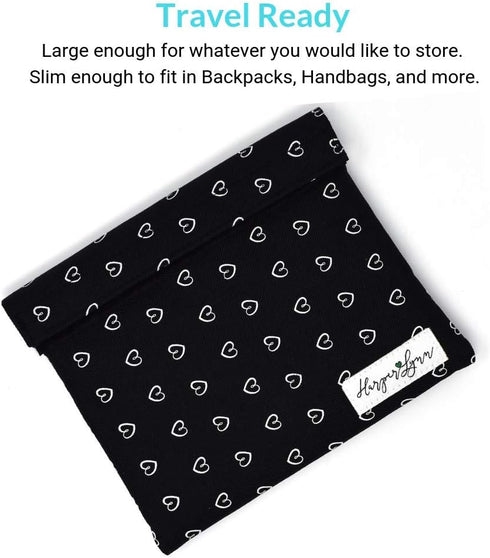 HarperLynn x Formline Smell Proof Bag, 7"x6" Heart Pattern - Premium Odor Proof Travel Pouch with Mesh Divider