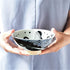 Minorutouki Extra Large Rice Bowl - White Wave Whale Blue, f5.8×H2.6in, 7.76oz, Made in Japan