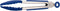 Tovolo Mini Silicone Easy-Grip Tongs, Non-Slip Handle, Blue, 8.25 Inches