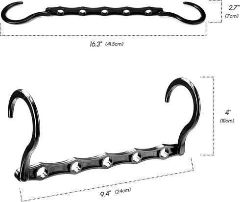 HOUSE DAY 20 Pack Space Saving Hanger, Sturdy Black Magic Hangers for Closet Organizers and Heavy Clothes