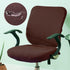 Office Chair Cover Water Resistant, Split Protective & Stretch Jacquard Elastic Slipcover for Desk Task Chair (Coffee)