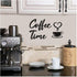 4eN Modern Coffee Time Wall Art & Sign Set - 4 Pieces Wooden MDF for Kitchen & Cafe
