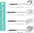 Pleafind 4-Pcs Cooking Utensils Set, Stainless Steel Kitchen Utensils, Wok Utensils Set Include Wok Ladle, Slotted Spoon, Wok Spatula and Slotted Spatula, Dishwasher Safe by Pleafind