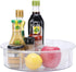 Greenco 12" Lazy Susan Turntable, Clear Plastic Storage Organizer with Dividers for Kitchen, Spice Rack, and Countertop