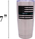 Rogue River Tactical Thin Green Line Flag Large 20 Ounce Stainless Steel Travel Tumbler Mug Cup for Military Federal