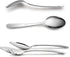 5-Piece Silverware Serving Utensils, HaWare Durable Stainless Steel Serving Spoon Fork, Mirror Polished and Dishwasher Safe by HaWare