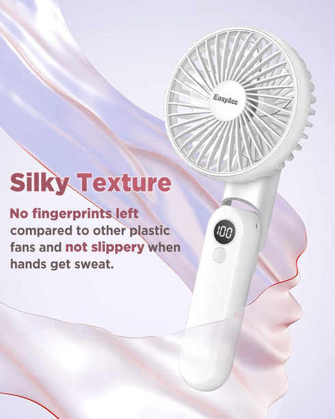 EasyAcc 3 IN 1 Hand Fan, 5000 Battery, Portable Fan for Travel, Ultra Quiet Powerful, 5 Speeds, Backup Power, SOS