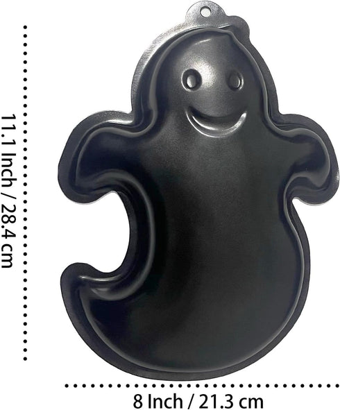 Ghost Shape Cake Pan, Aluminum Cake Pan, Black Non-Stick Cake Mould for Halloween, Birthday and other occasions Cake by kefyixc