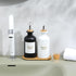 BONLONG 11.8OZ Set 2Black/White Mouthwash Dispenser for Bathroom with Bamboo & Stainless Steel Pour Spout, Mouthwash