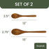 Wooden Cooking Spoons Set of 2 (12" & 15") | Teak Wood, Non-Stick & Non-Scratch Kitchen Cookware