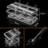 V·RESOURCING Clear Seasoning Box, 3 Pieces Spice Pots Storage Container for Spice, Salt, Sugar, Liquid Condiment Jars