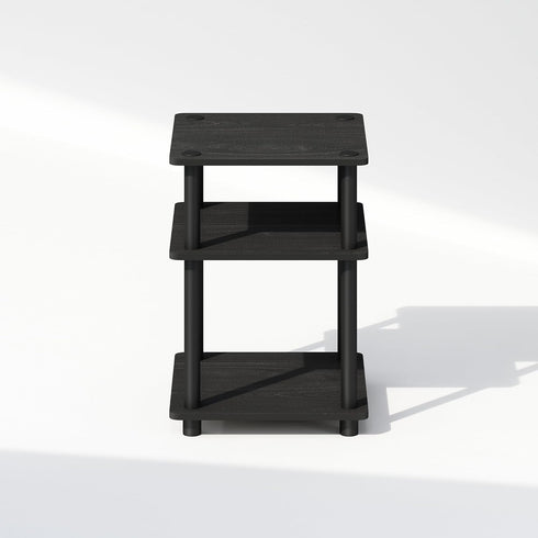 3-Tier Closet, Furinno Turn-N-Tube Night Stand, Nightstand with Open Shelf, Bedside Table, End Table, Side Table
