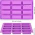 Goensjt 2 Pack Mold,12 Granola Bar Mold Silicone Cavity Rectangle Energy Bar Mold,Cereal Bar Molds for Ganache